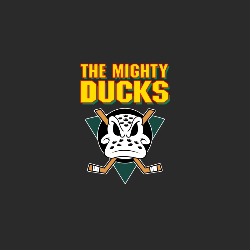 Mighty Ducks Hockey Team Cartoon Logo Baseball Cap