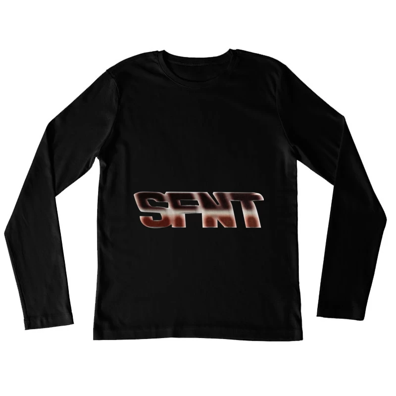 Verzerrte SFNT-Typografie Damen Langarm T-Shirt