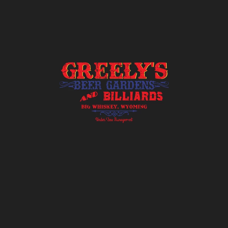 Greelys Beer Garden & Billiards from Unforgiven - distressed Bucket Hat