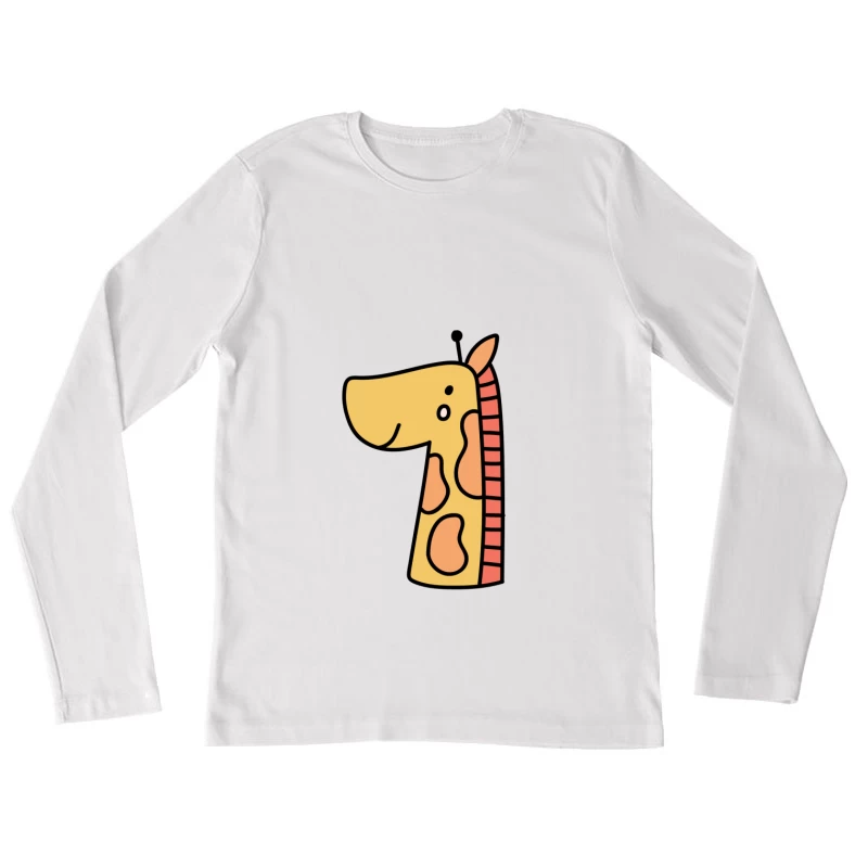 Dessin de girafe mignonne Femme Manches Longues T-Shirt