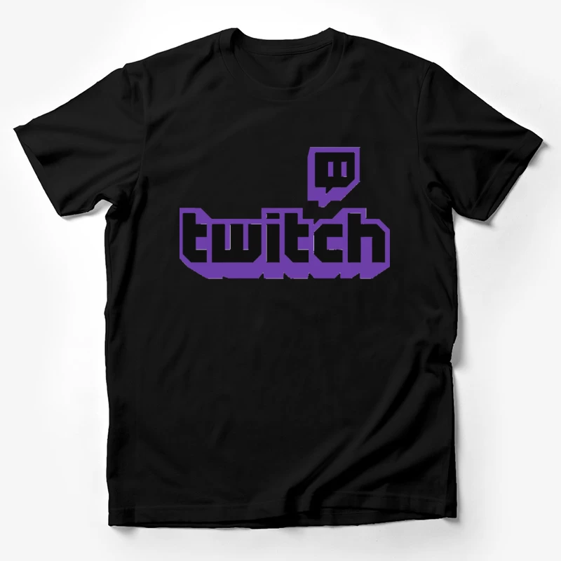 Twitch Gaming Platform Purple Logo Male T-Shirt