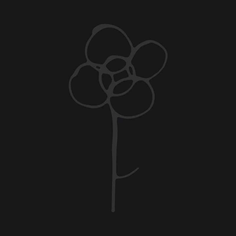 Fleur abstraite minimaliste Homme Sweat à capuche