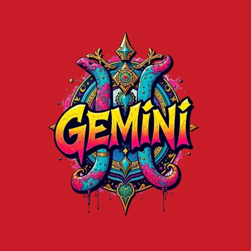 Gemini Zodiac Art Male Pullover Hoodie