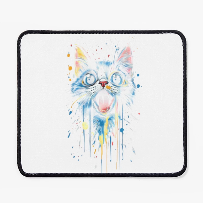 Colorful Cat Artwork Mouse Pad