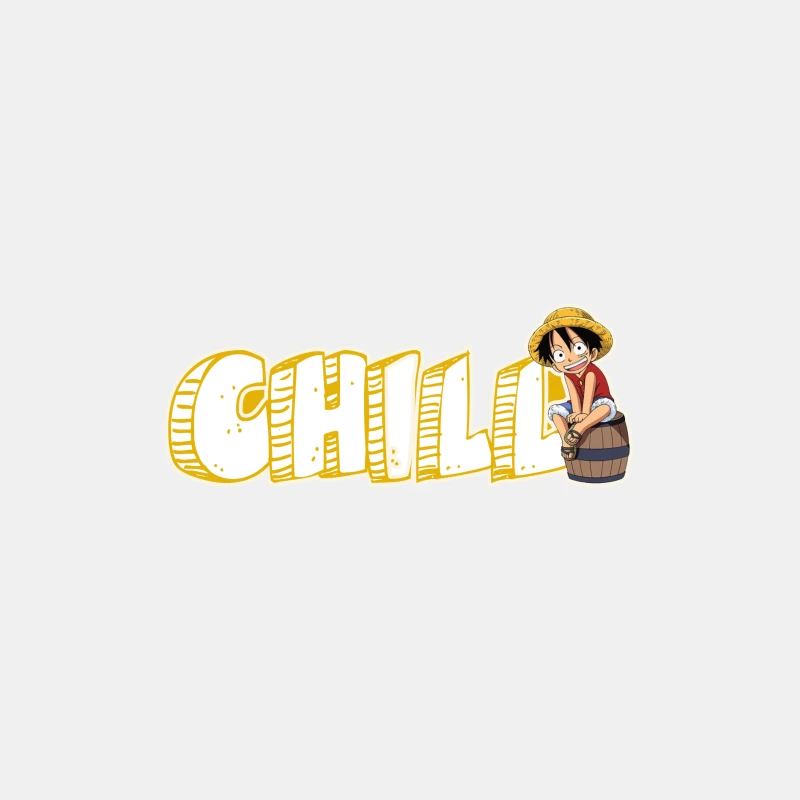Chill Anime Illustration of Luffy from One Piece Male Tank Top