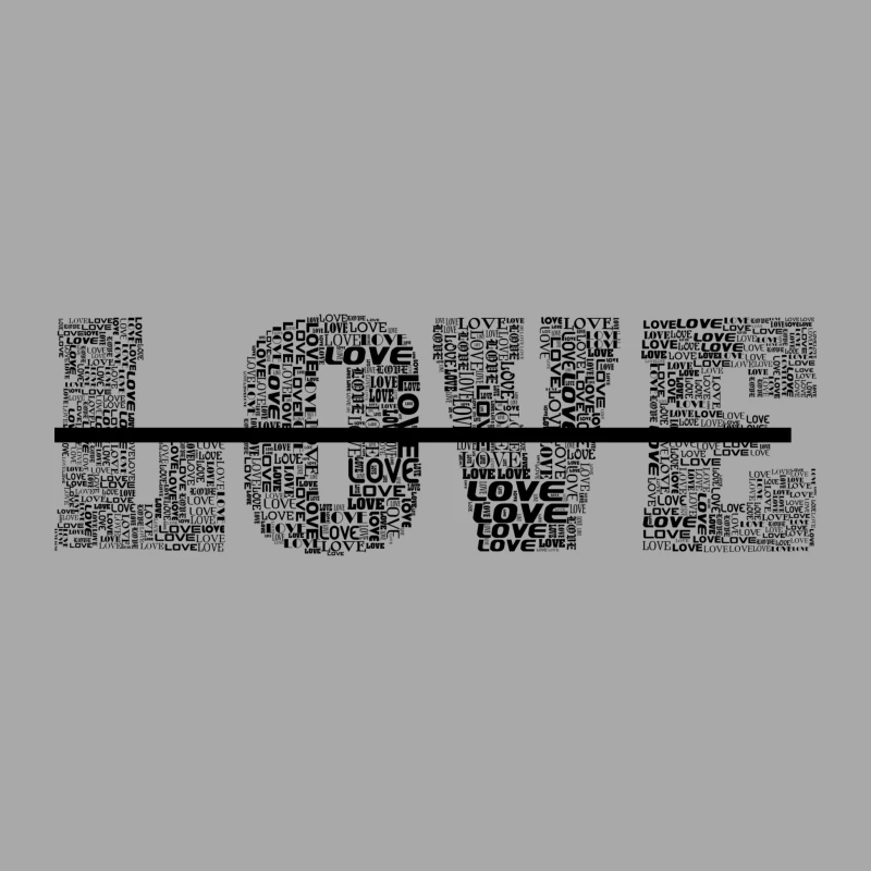 Love typography Male Pullover Hoodie
