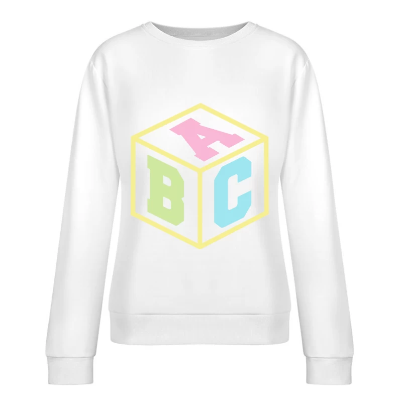Cube d'alphabet coloré Femme Sweat-shirt à enfiler