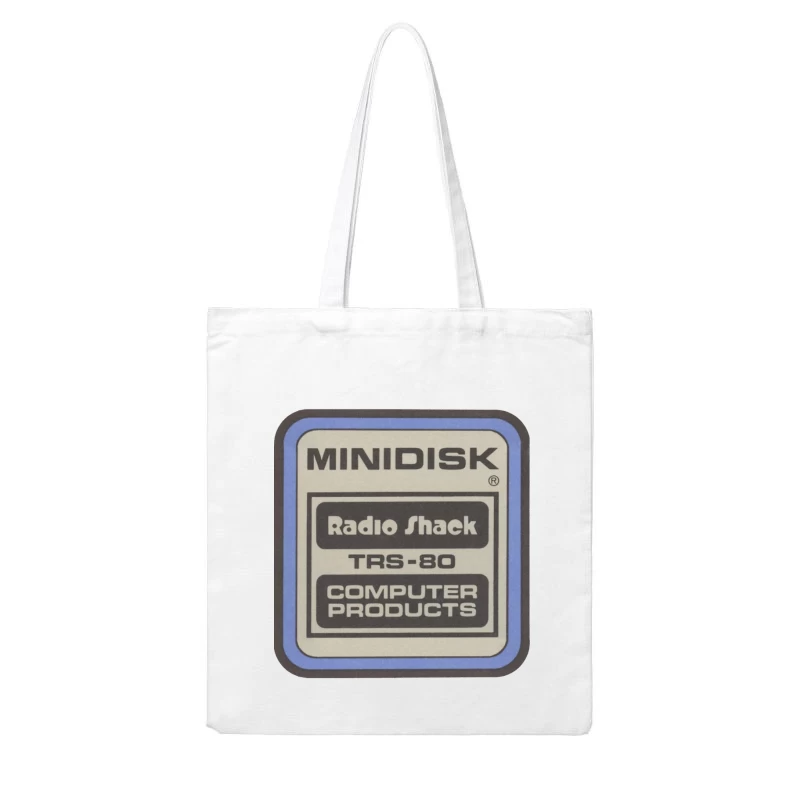 Vintage Radio Shack TRS-80 Minidisk Computer Products Label Cotton Tote Bag