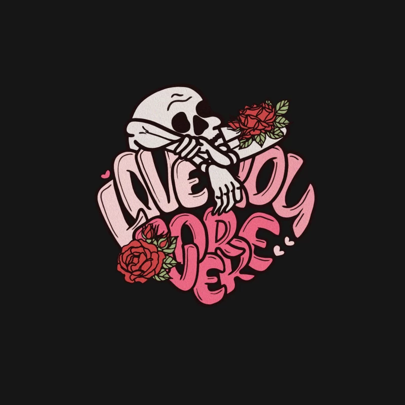 Liebe für immer mit Skelett und Rosen Damen Langarm T-Shirt