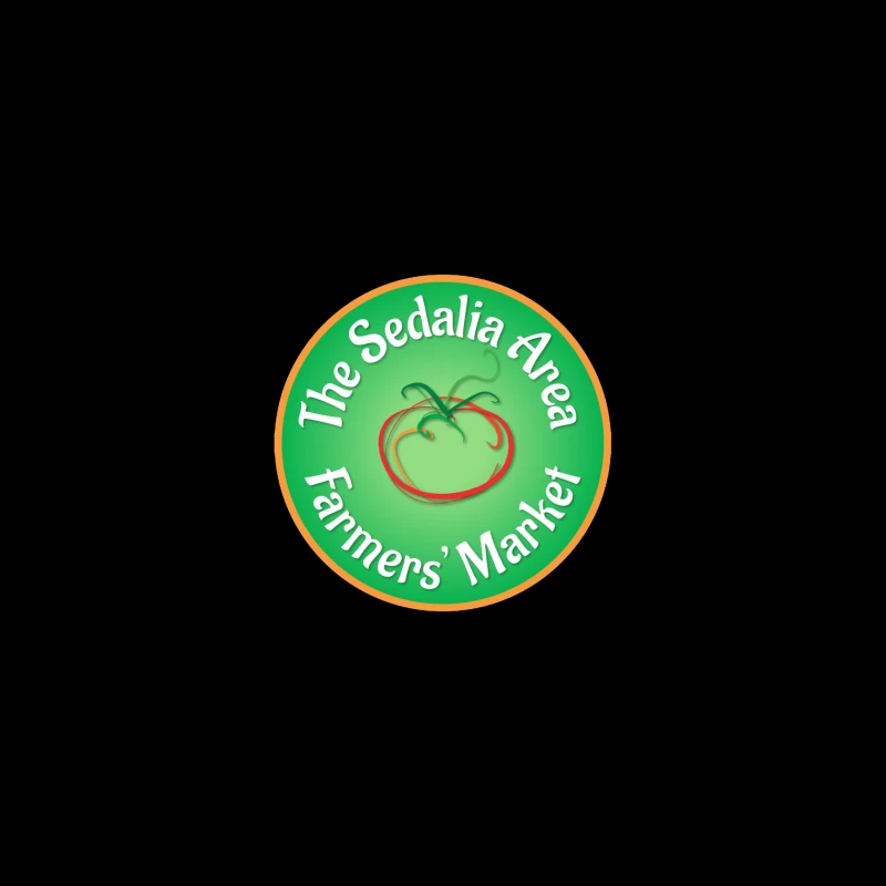 Sedalia Area Farmers' Market Circular Green Logo with Tomato Design iPhone Case