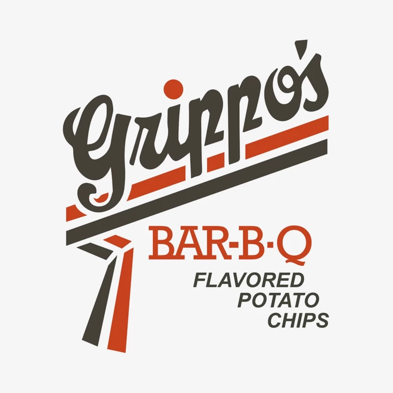 Vintage Grippo's BBQ Potato Chips Logo Design Female Pullover Sweatshirt