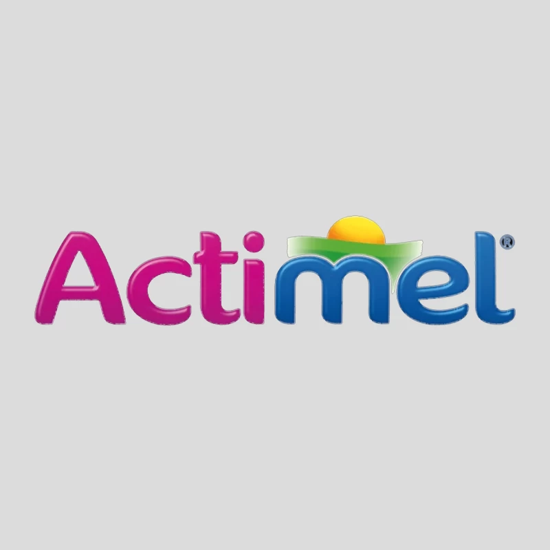 Actimel Dairy Brand Colorful Logo Design Baseball Cap