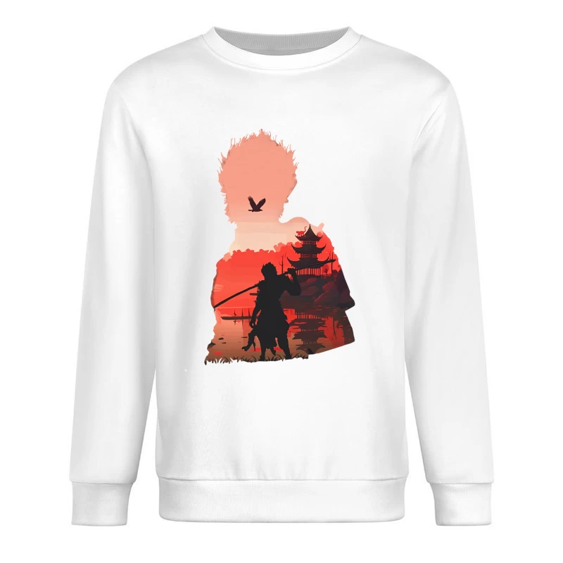 Samurai vor Sonnenuntergang Herren Pullover Sweatshirt