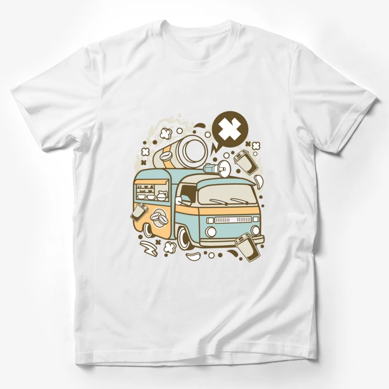 Van rétro avec café et accessoires Homme T-Shirt