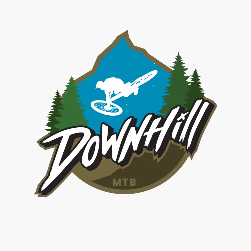 Downhill Mountain Biking Cotton Tote Bag