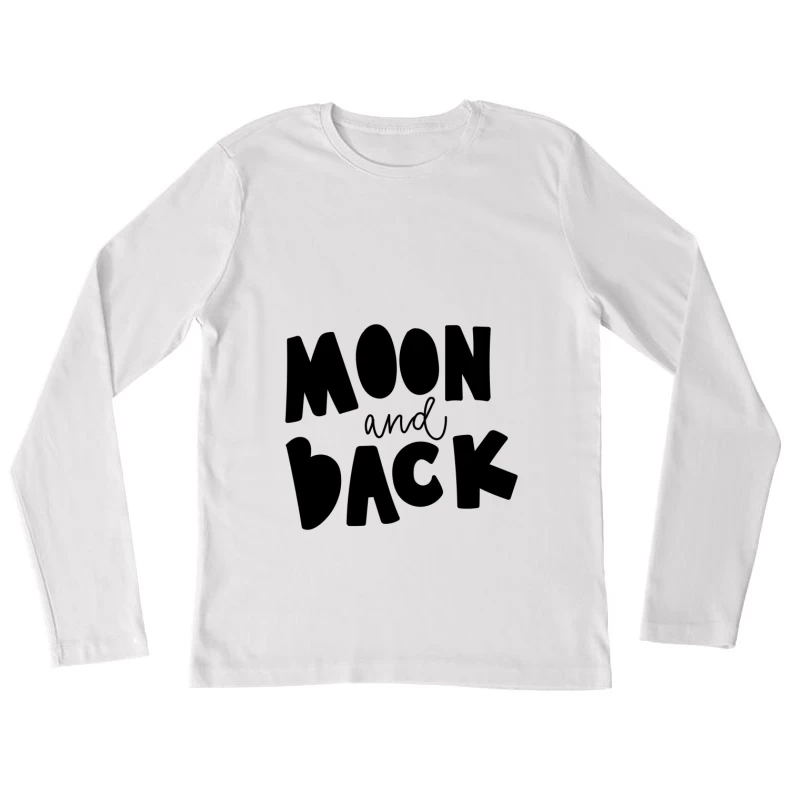 Lune et Retour - Design Minimaliste Femme Manches Longues T-Shirt