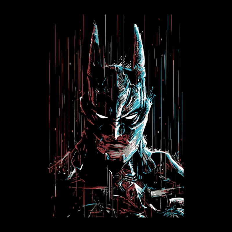 Abstract Digital Art of Batman Pin
