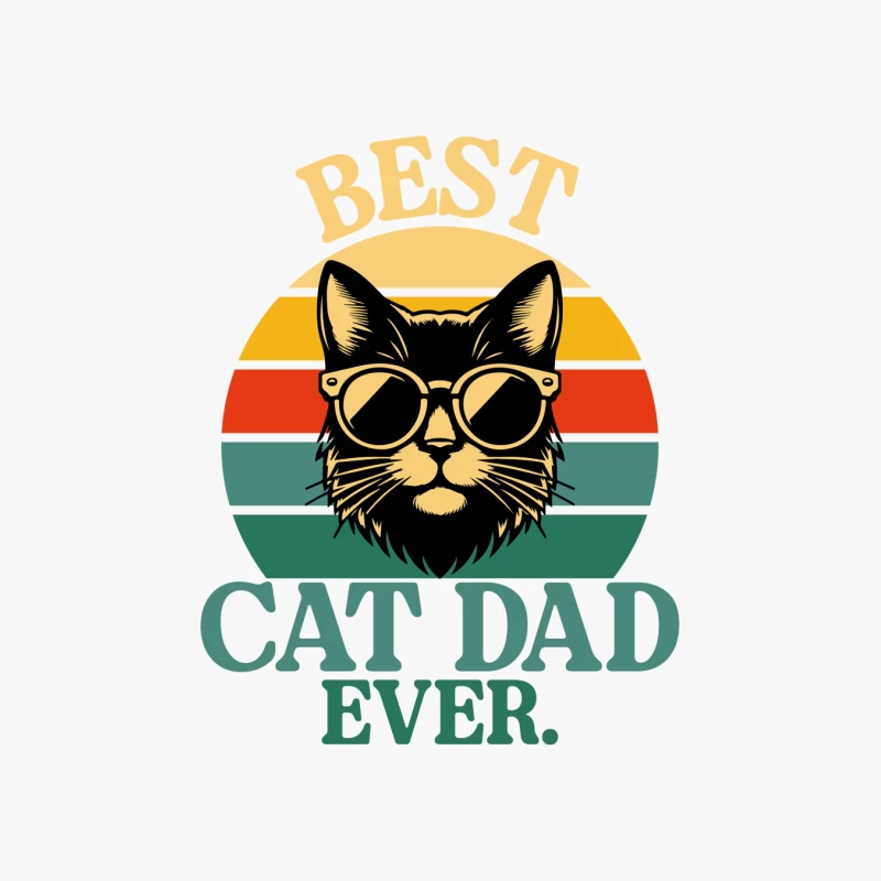 Best Cat Dad Ever Funny Cat Lover Daddy Cotton Tote Bag