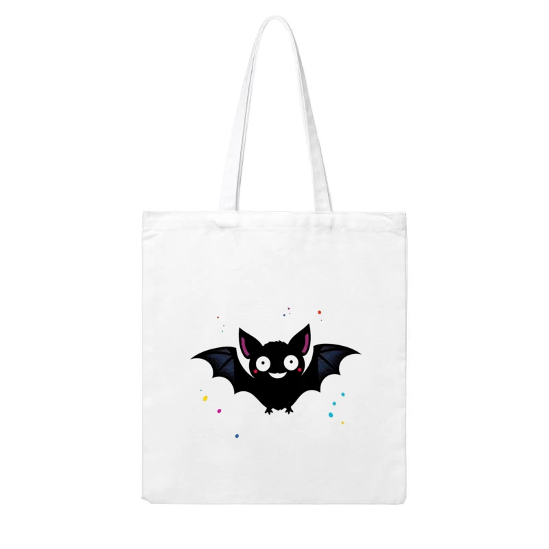 Cute Cartoon Bat Cotton Tote Bag