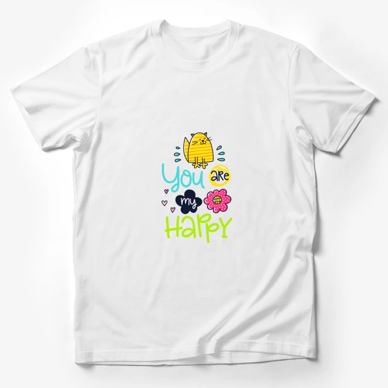 Chat mignon et message joyeux Homme T-Shirt