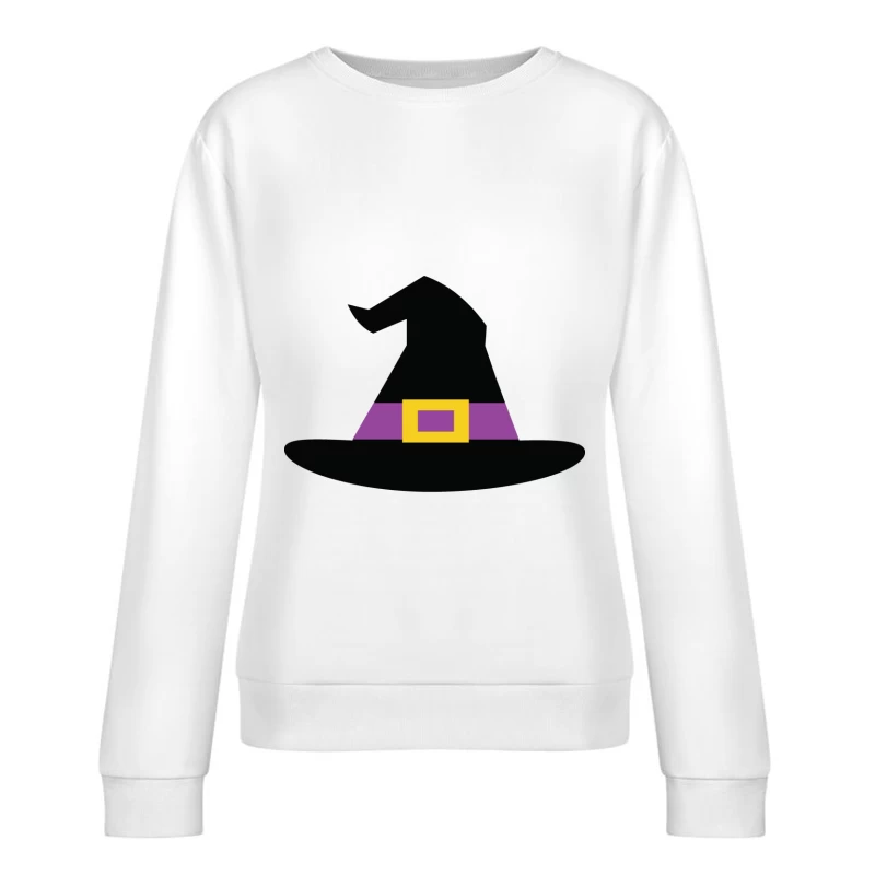 Chapeau de sorcière avec bande violette Femme Sweat-shirt à enfiler