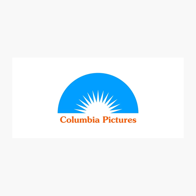 Columbia Pictures Logo: Iconic Sun Design in Blue and Orange Coffee Mug