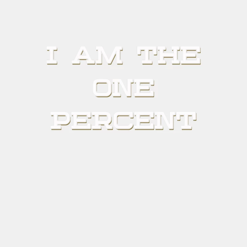 One Percent: Minimalist Typography on White Male Tank Top