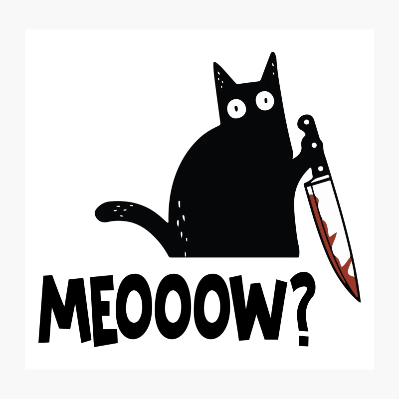 Cat What MEOOOW Throw Pillow