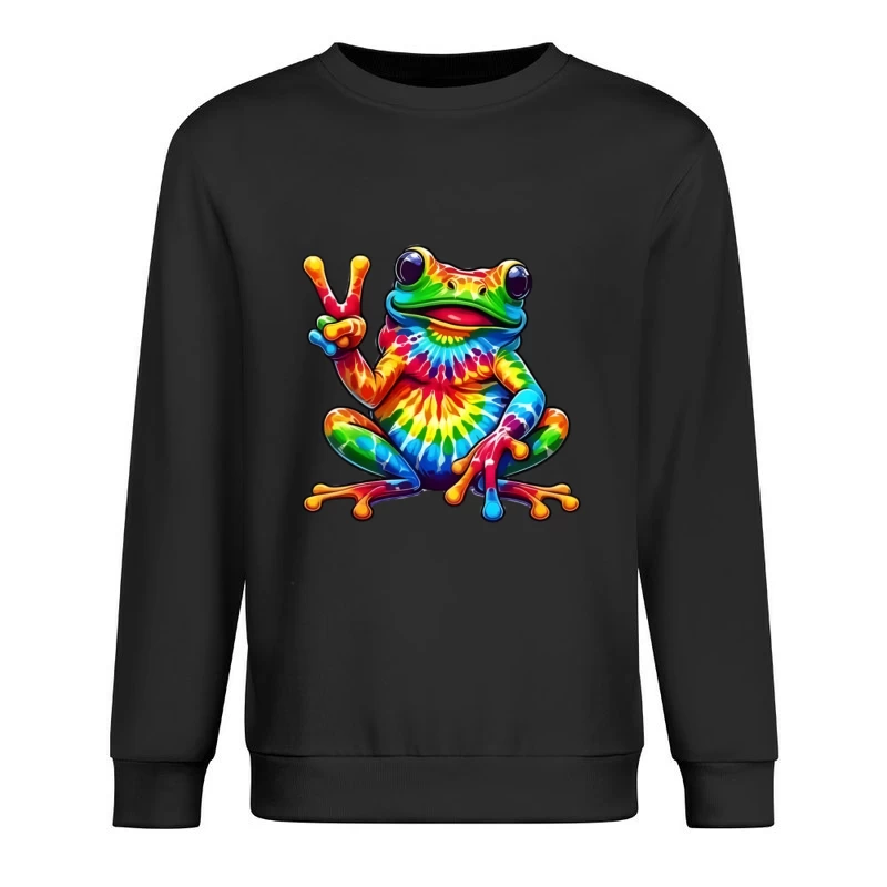 Bunte Frieden Frosch Herren Pullover Sweatshirt