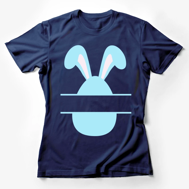 Lapin bleu avec bande noire Femme T-Shirt