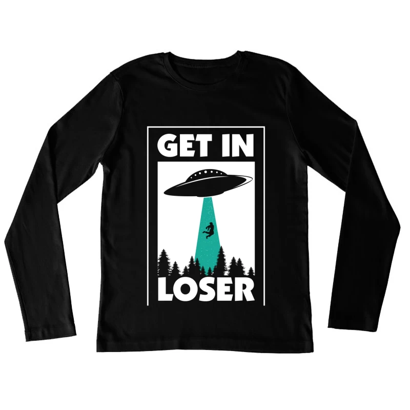 Enlèvement extraterrestre humoristique Femme Manches Longues T-Shirt