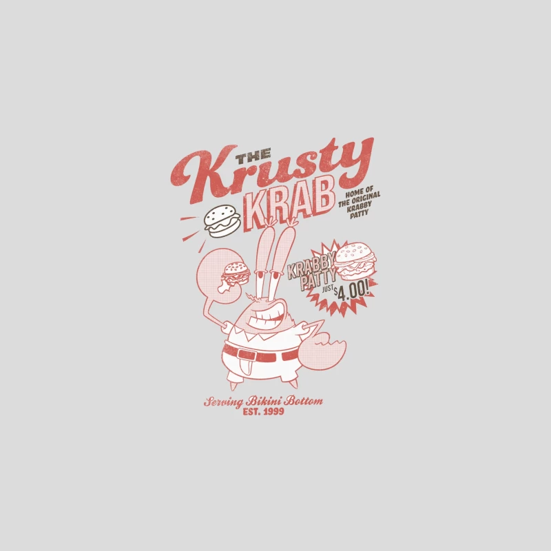 Retro Krusty Krab Advertisement from SpongeBob SquarePants Baseball Cap