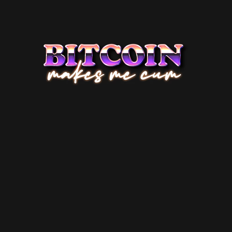 Retro Neon Bitcoin Typography with Cryptocurrency Slogan Female Long Sleeve T-Shirt