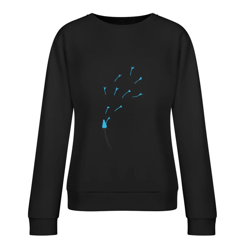 Dessin de pissenlit en graines Femme Sweat-shirt à enfiler