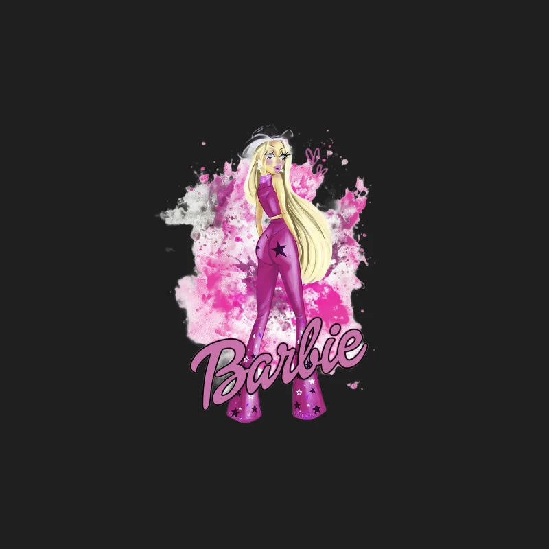 Lila Barbie Mode Illustration Herren Tanktops