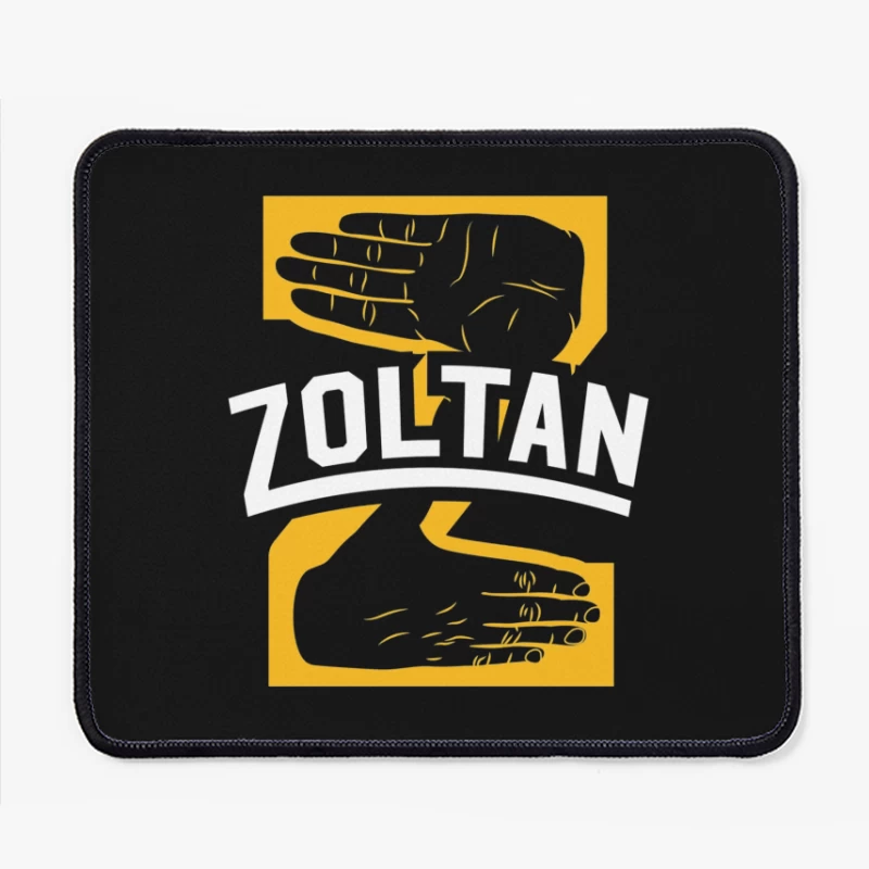 Zoltan Mystical Hand Reading Logo Design in Yellow and White Mouse Pad