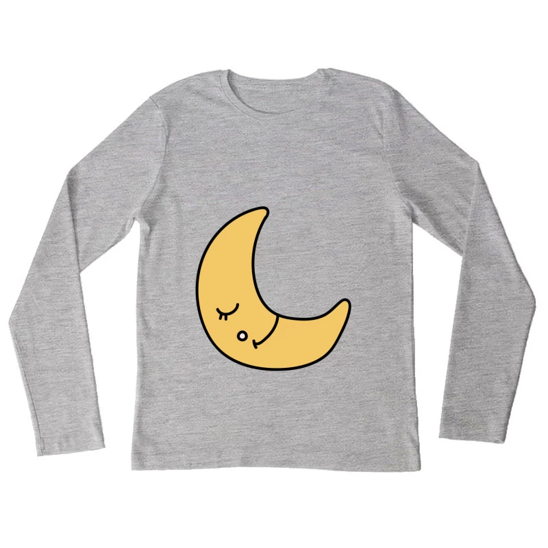 Croissant de Lune Endormie Femme Manches Longues T-Shirt