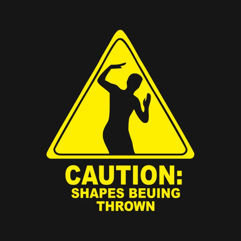 CAUTION SHAPES BEING THROWN PRINTED Mouse Pad