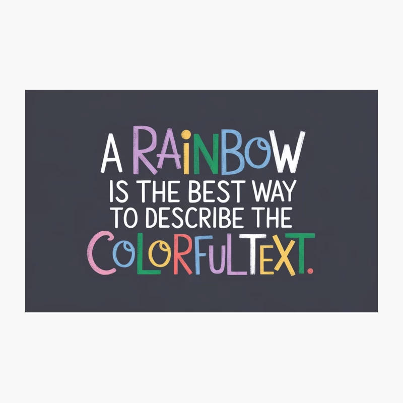 Colorful Typography: Rainbow-Inspired Inspirational Quote Design Travel Mug