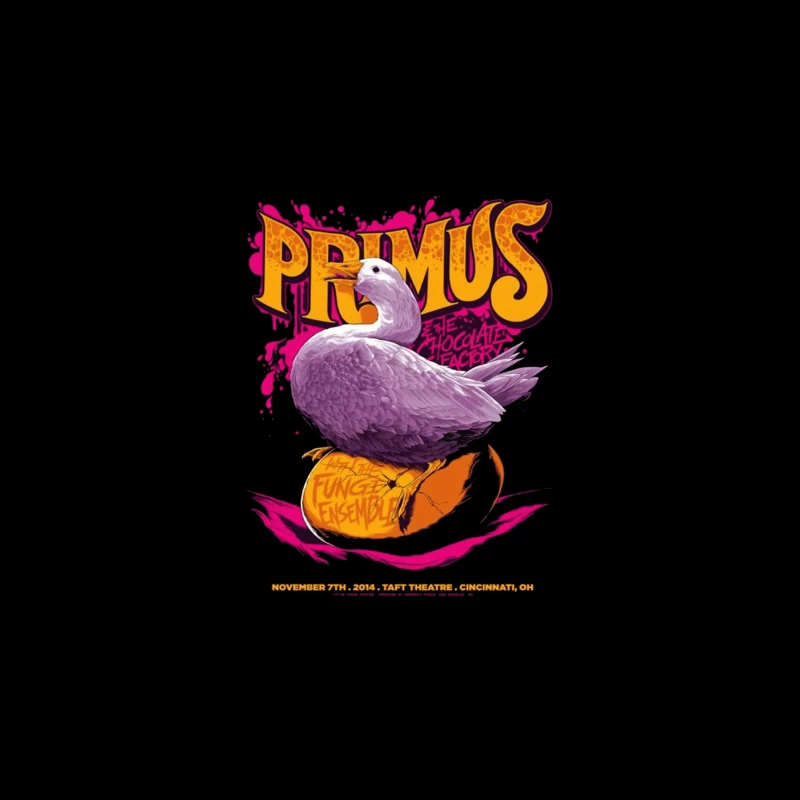 Primus Rock Band Concert Poster with Purple Duck Design iPhone Case