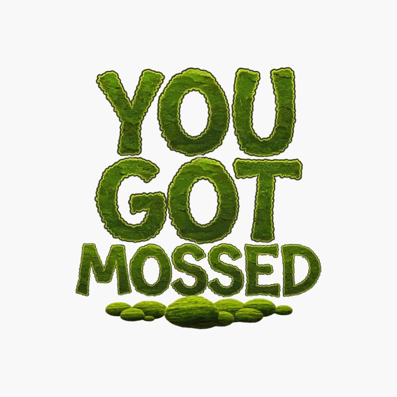 Mossy Text Pun: Nature-Inspired Humor Cotton Tote Bag