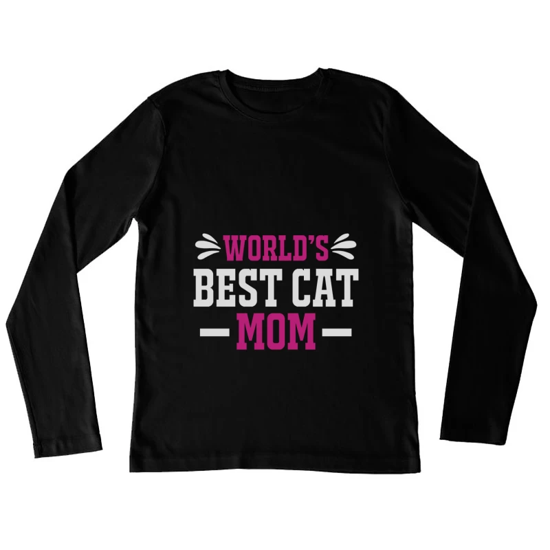 Meilleure maman de chat au monde Femme Manches Longues T-Shirt