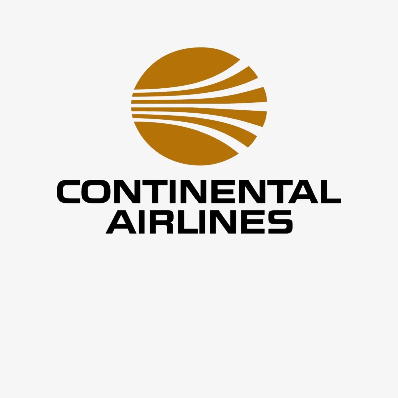 Continental Airlines Vintage Corporate Logo with Gold Globe Design Male Pullover Sweatshirt