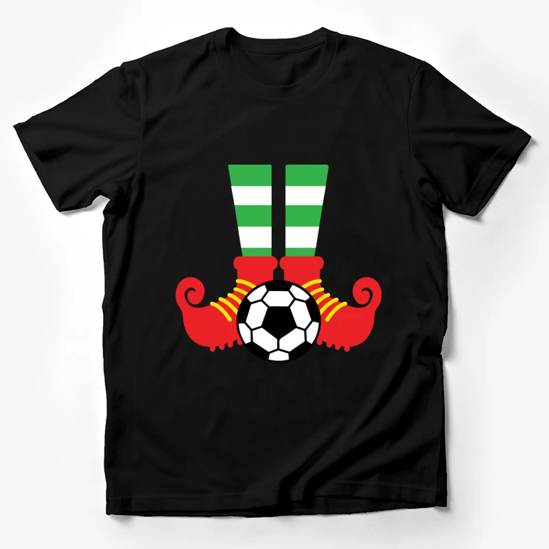 Chaussures d'elfe avec ballon de football Homme T-Shirt