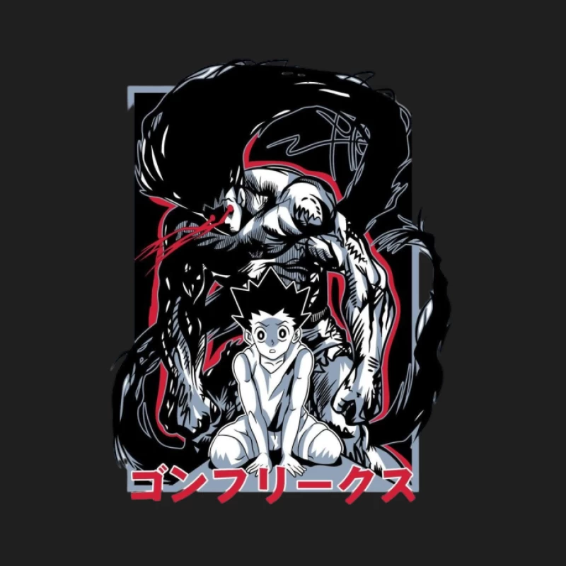 Anime Charakter und dunkle Gestalt Herren Tanktops