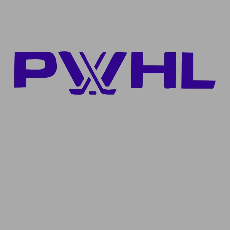 PWHL (Premier Women's Hockey League) Logo in Purple Male Pullover Hoodie