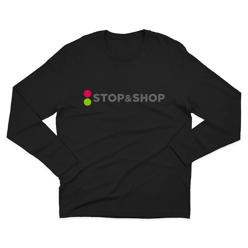 Stop & Shop Retail Brand Logo with Traffic Light Design Male Long Sleeve T-Shirt