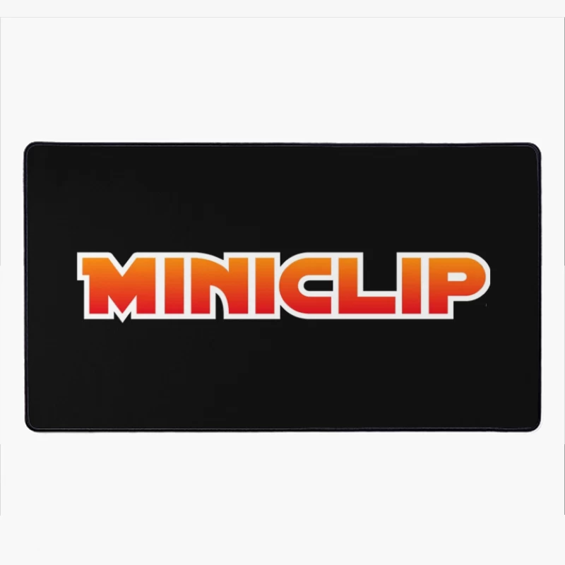 Miniclip Gaming Company Logo in Orange and Red Gradient Typography Desk Mat