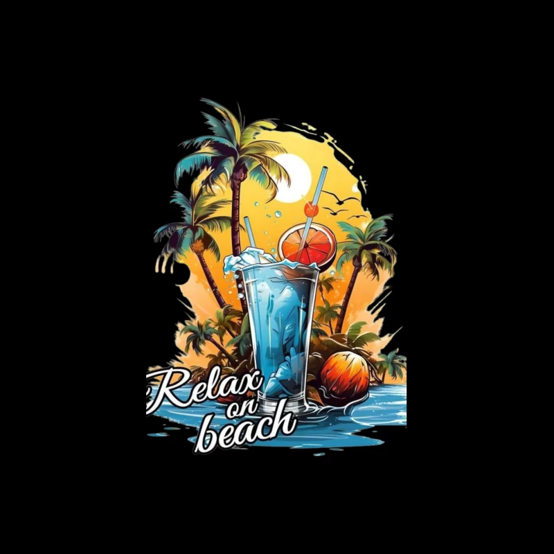 Beach Relaxation Cocktail Mouse Pad