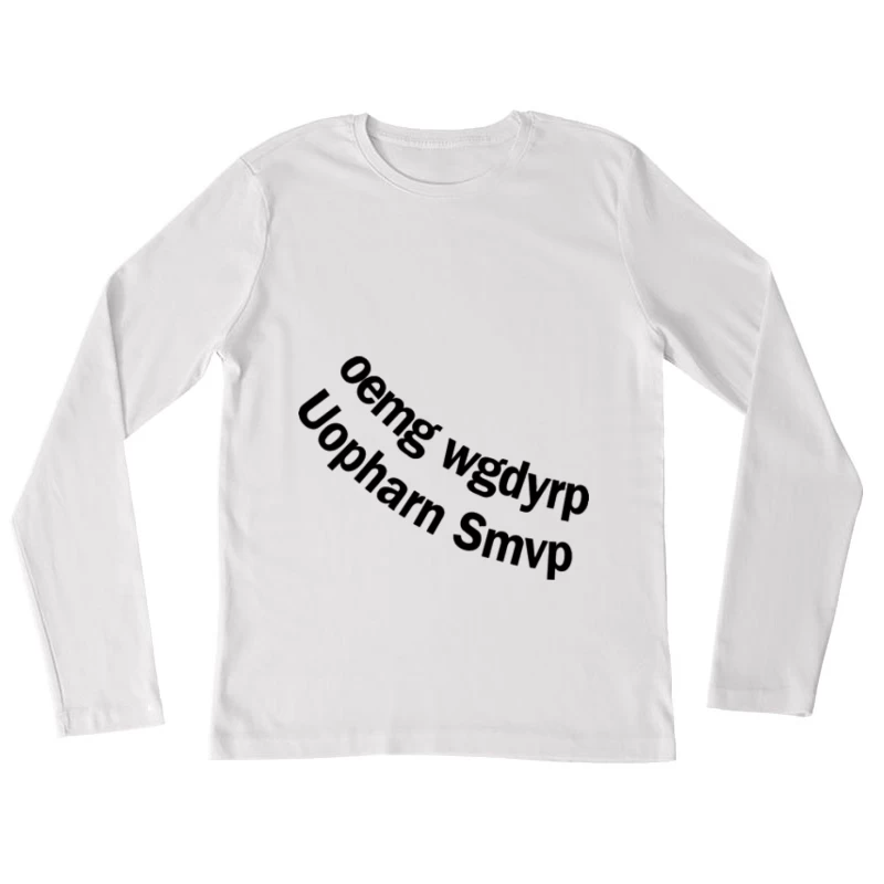 Kryptische Buchstaben in Bogen Damen Langarm T-Shirt